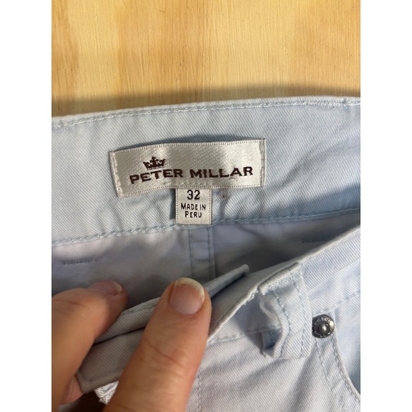Peter Millar Stretch Cotton Chinos Light Blue Casual Pants Mens Size 36 - Picture 13 of 16